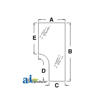 A & I Products Glass, Door (LH) 62.5" x35" x4.5" A-82000396